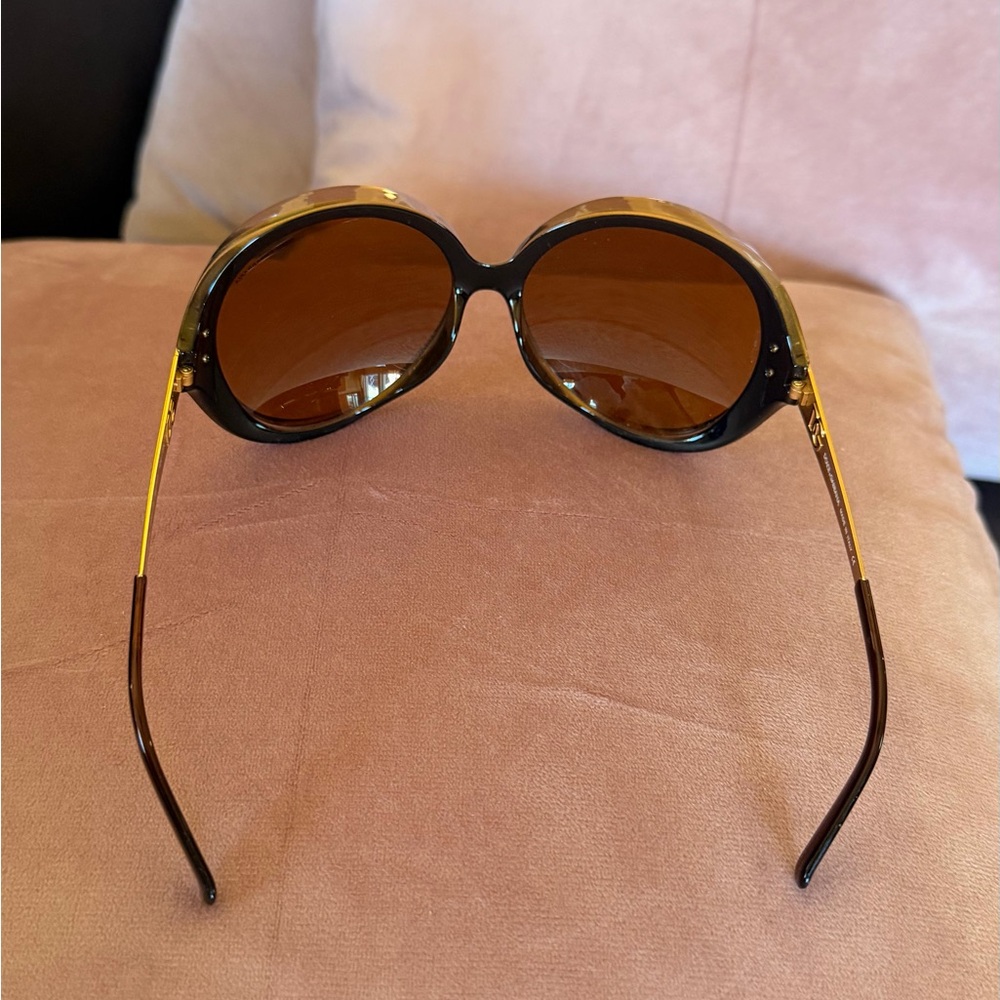 DOLCE & GABANNA Oversized Amber/Brown Women's Sunglasses - Picture 5 of 8